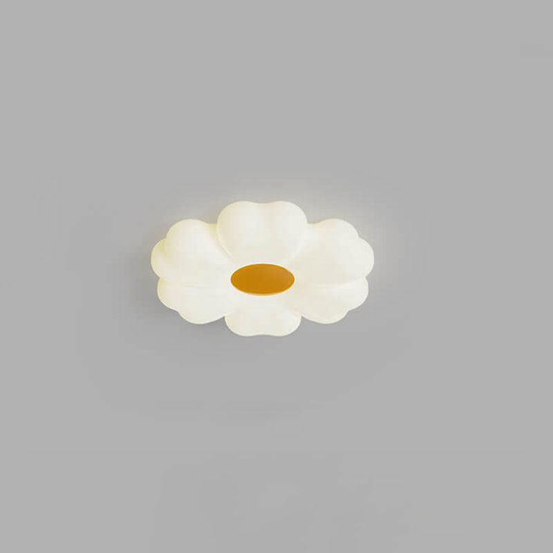 Nordic Minimalist Flower Shape PE Iron LED Flush Mount Ceiling Light