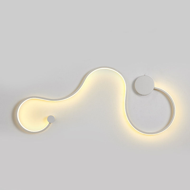 مصباح حائط LED بخطوط سيليكون ألومنيوم نورديك معاصر لغرفة المعيشة 