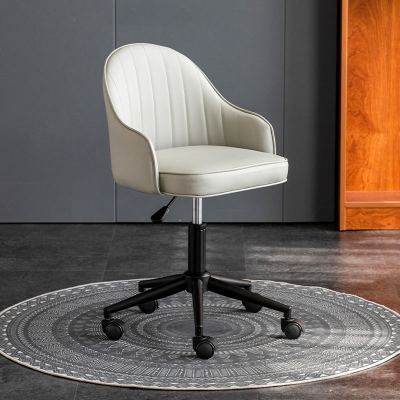 Simplicité Moderne Similicuir Éponge Acier Inoxydable SGS Chaise de Bureau Dossier Mobile Pour Maison Bureau 