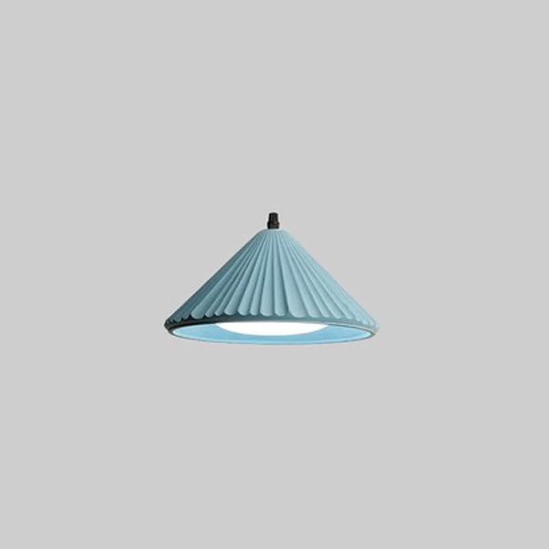 Nordic Creative Cement Umbrella Pleated Shade 1-Light Pendant Light