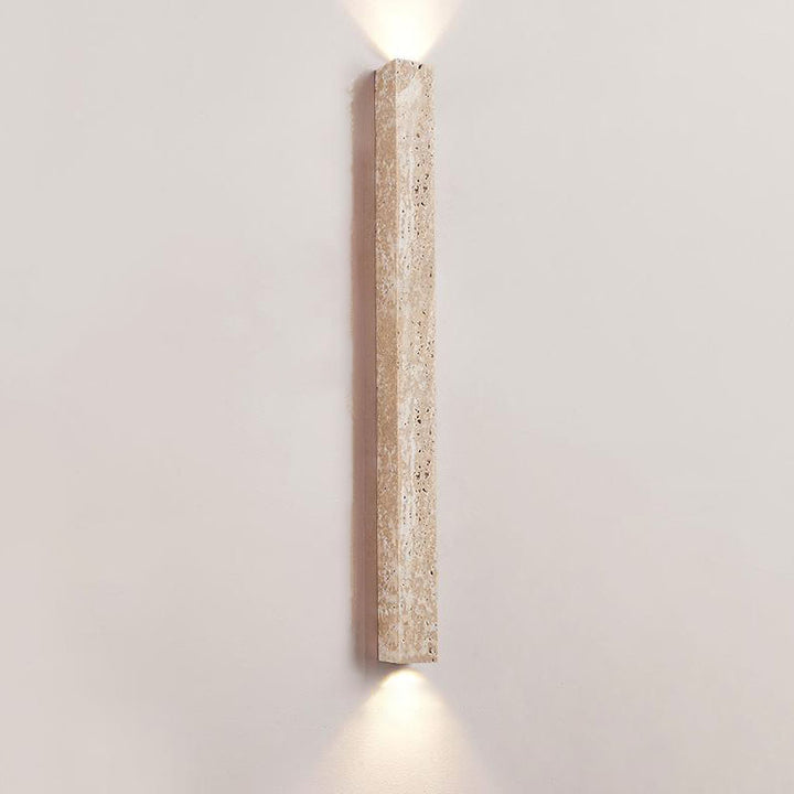 Traditionelle japanische Langstreifen-Gelber Travertin 2-Lichter für den Flur 