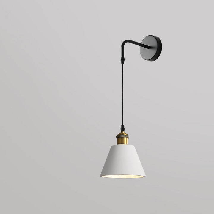Applique murale contemporaine scandinave en aluminium et fer à 1 lumière pour chambre 