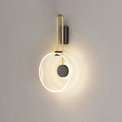 Applique Murale à LED en Aluminium Cercle Anneau Bande de Silicone Simplicité Moderne pour Salon 