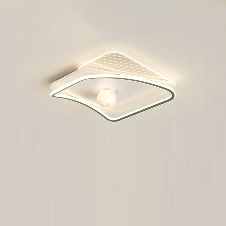 Moderne minimalistische Kreisring Eisen Acryl Aluminium LED Unterputz Deckenleuchte für Schlafzimmer 