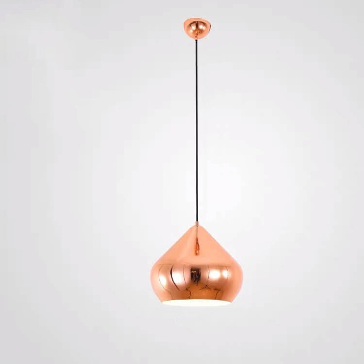 Nordic Light Luxury Rose Gold Wrought Iron Round 1-Light Pendant Light