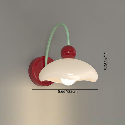 Lámpara de Aplique de Pared de 1 Luz de Vidrio de Hierro Esférico Minimalista Moderno para Dormitorio 