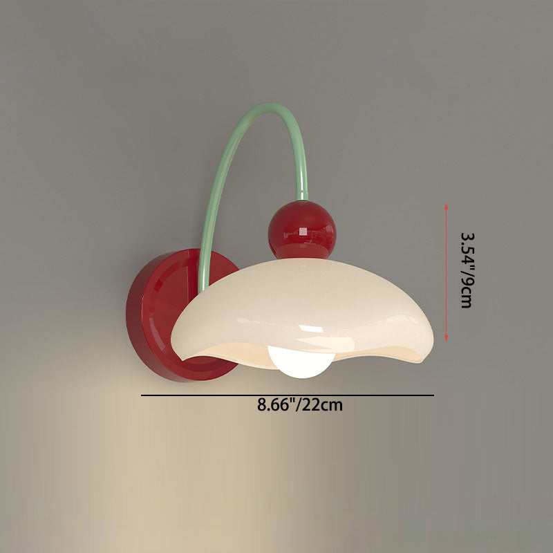 Lámpara de Aplique de Pared de 1 Luz de Vidrio de Hierro Esférico Minimalista Moderno para Dormitorio 