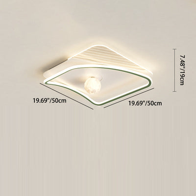 Moderne minimalistische Kreisring Eisen Acryl Aluminium LED Unterputz Deckenleuchte für Schlafzimmer 