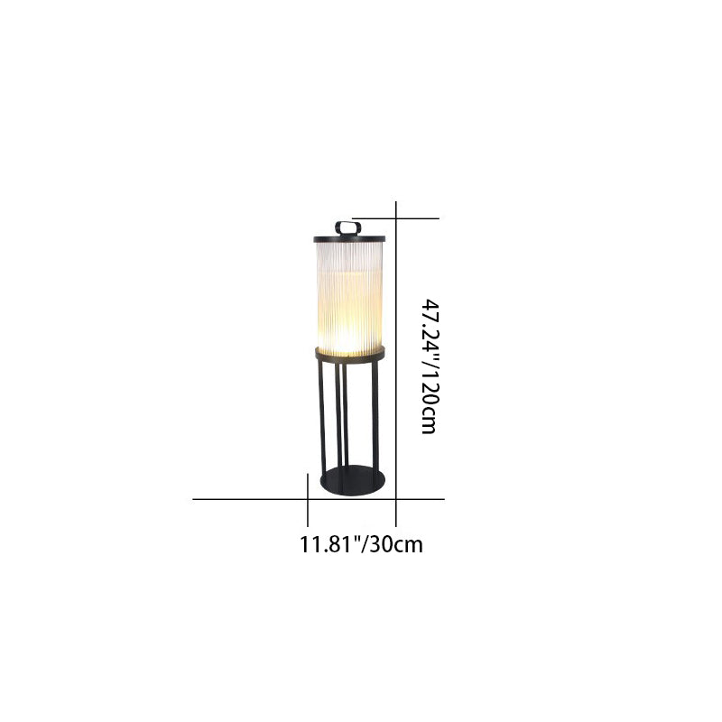 Modern Simplicity Cylinder Glass Stainless Steel 1-Light Landscape Light For Outdoor Patio