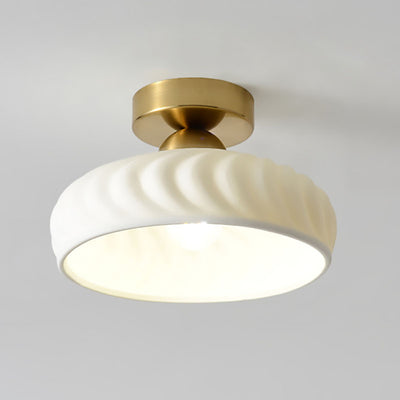 Plafonnier moderne en céramique de luxe léger à un feu 