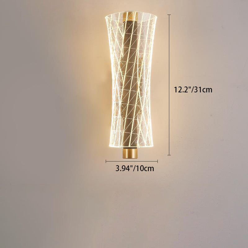 Applique murale LED en acrylique de style moderne mi-siècle pour chambre 