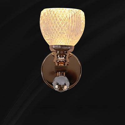 Modern Luxury Cylindrical Hardware Acrylic 1-Light Wall Sconce Lamp