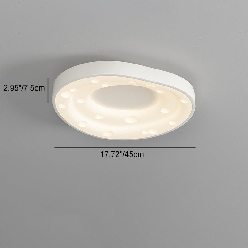 Moderne minimalistische Käsecreme Acryl Eisen LED Unterputz Deckenleuchte für Schlafzimmer 