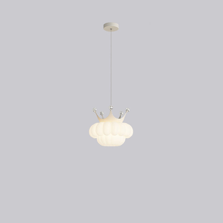 Lámpara colgante LED de cristal con corona de nube creativa contemporánea para dormitorio 