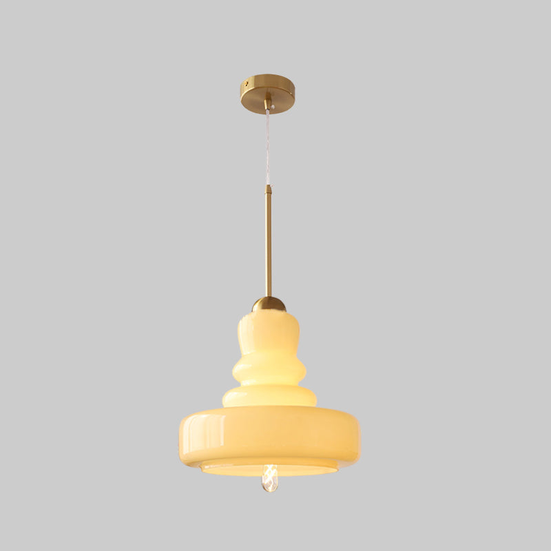 Moderne bunte Glas-Kürbis-Schirm 1-Licht Pendelleuchte 