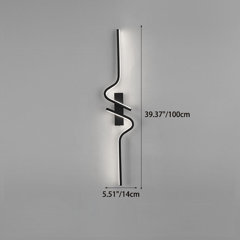 Zeitgenössische kreative Streifen Aluminium Silikongel LED Wandleuchte Lampe für Wohnzimmer 