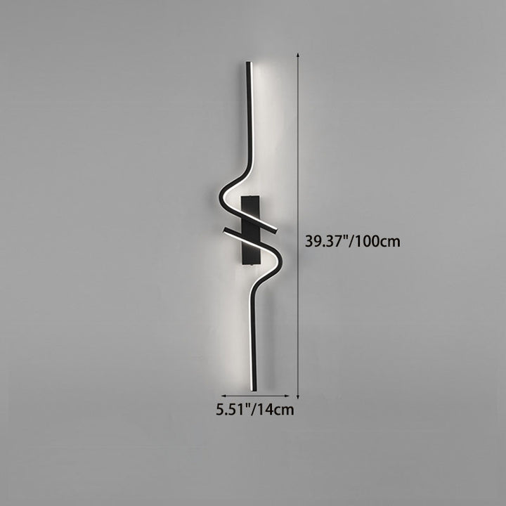 Zeitgenössische kreative Streifen Aluminium Silikongel LED Wandleuchte Lampe für Wohnzimmer 