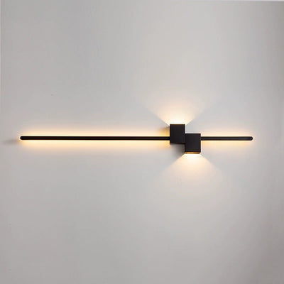 Moderne minimalistische Streifen Rechteck Eisen Aluminium LED Wandleuchte Lampe für Wohnzimmer 