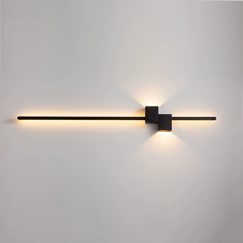 Moderne minimalistische Streifen Rechteck Eisen Aluminium LED Wandleuchte Lampe für Wohnzimmer 