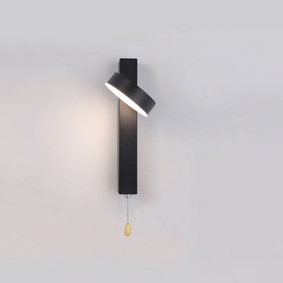 Applique Murale LED Rotative Rectangle en Aluminium Géométrique de Simplicité Contemporaine pour Chambre 