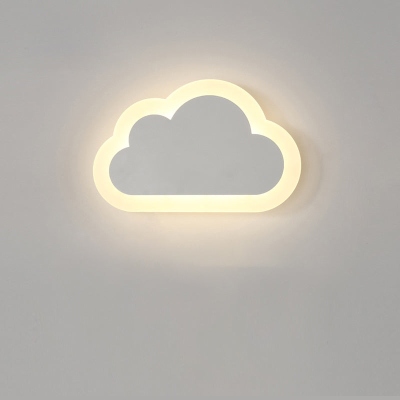 Zeitgenössische Einfachheit Aluminium Wolke Rahmen Silikon Streifen LED Kinder Wand Leuchte Lampe Für Schlafzimmer 