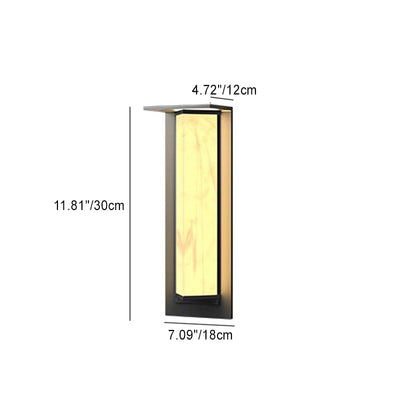 Lampe murale LED d'extérieur en forme de prisme triangulaire en acier inoxydable solaire étanche à la simplicité moderne pour jardin 