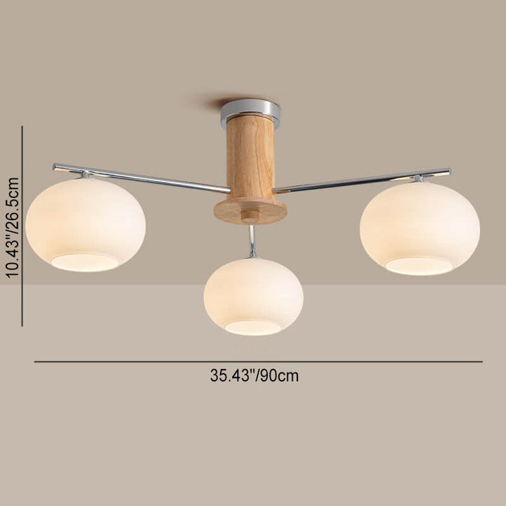 Candelabro de 3/5/6/8 luces con rayas de vidrio y herrajes de madera de simplicidad moderna para sala de estar 