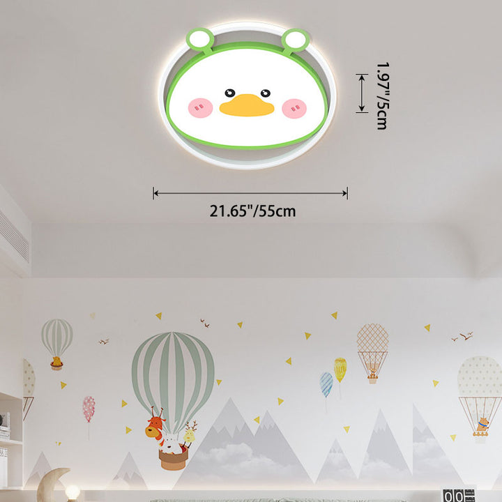 Plafonnier LED acrylique contemporain créatif en forme de canard pour chambre à coucher 