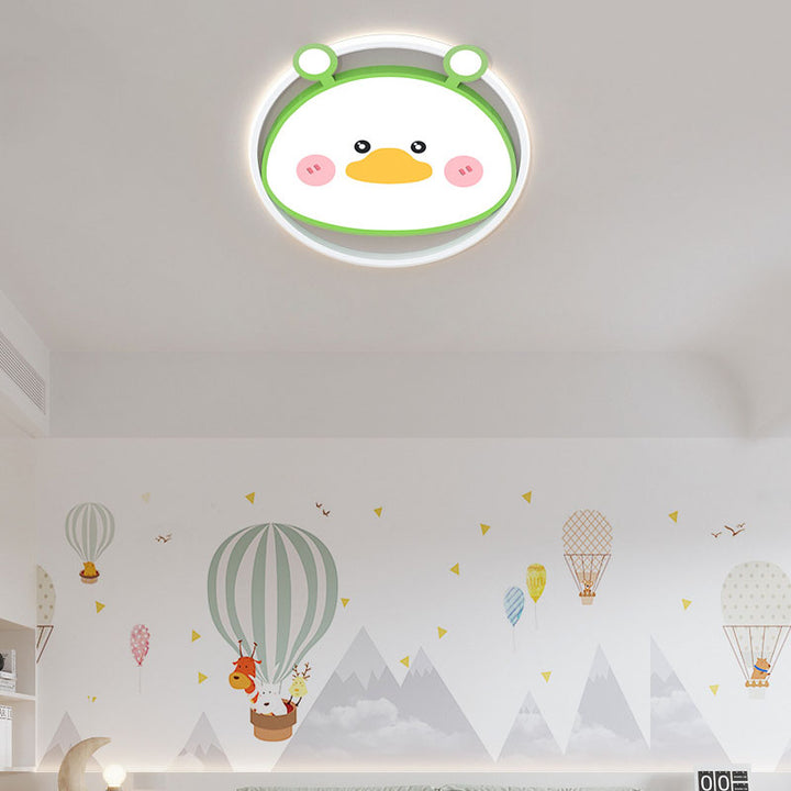 Plafonnier LED acrylique contemporain créatif en forme de canard pour chambre à coucher 
