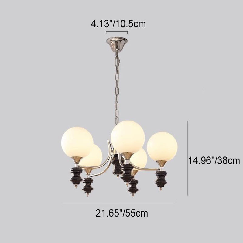 Zeitgenössische Einfachheit Magische Bohne Eisen Silber Finish Rahmen 3/5-Licht Kronleuchter Für Wohnzimmer 