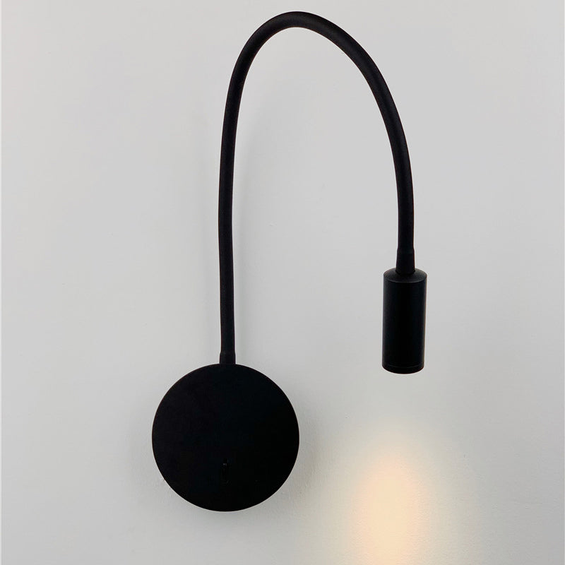 Applique murale LED en fer plié rétractable ronde contemporaine nordique pour salon 