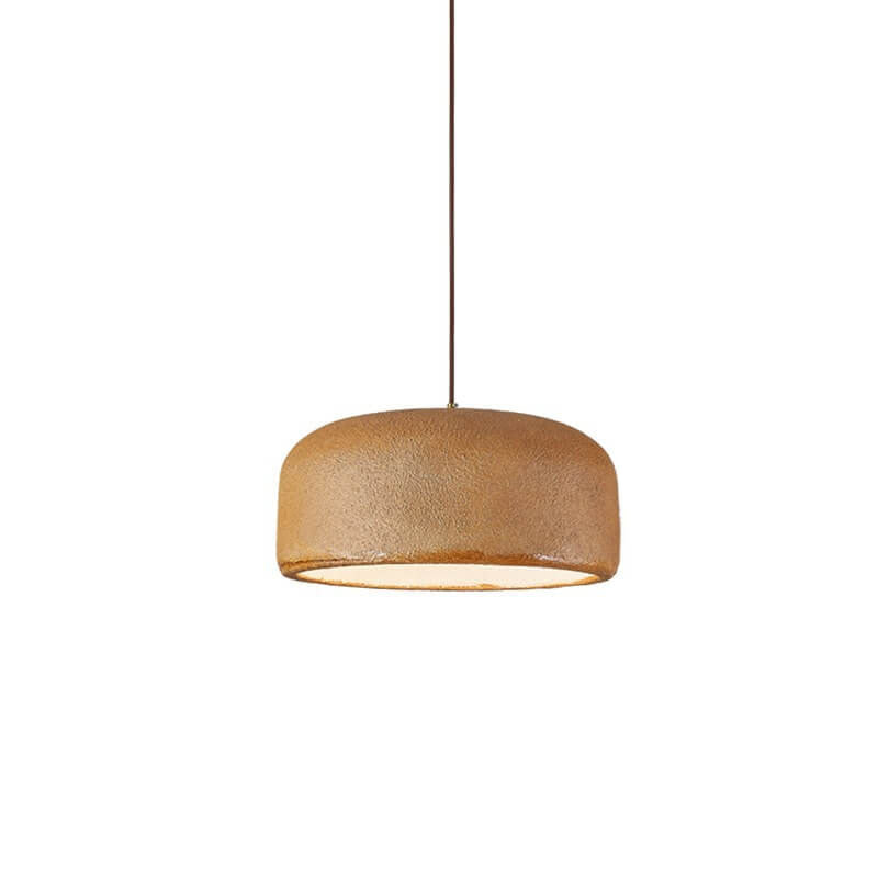 Japanese Minimalist Matte Texture Resin Dome 1-Light Pendant Light