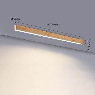 ضوء السقف LED المثبت بشكل مسطح بشرائح الألومنيوم بتصميم خشبي حديث وبسيط 