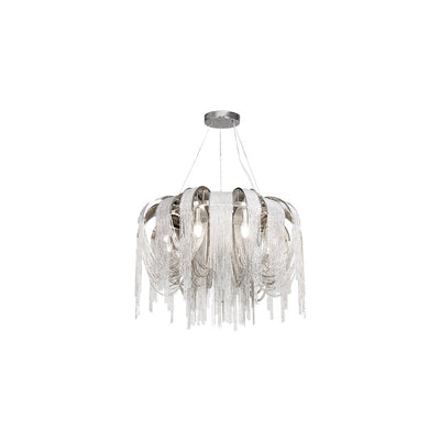 Modern Luxury Iron Aluminum Chain Tassel 6/8/10/12/15 Light Chandeliers For Hallway