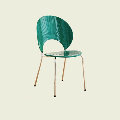 Moderner minimalistischer Stuhl aus ABS-Eisen mit Muschelschale und vier Beinen für das Wohnzimmer 