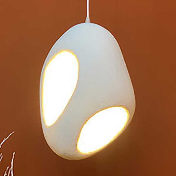 Lámpara colgante de 1 luz de escultura de poliestireno con forma especial creativa minimalista japonesa 