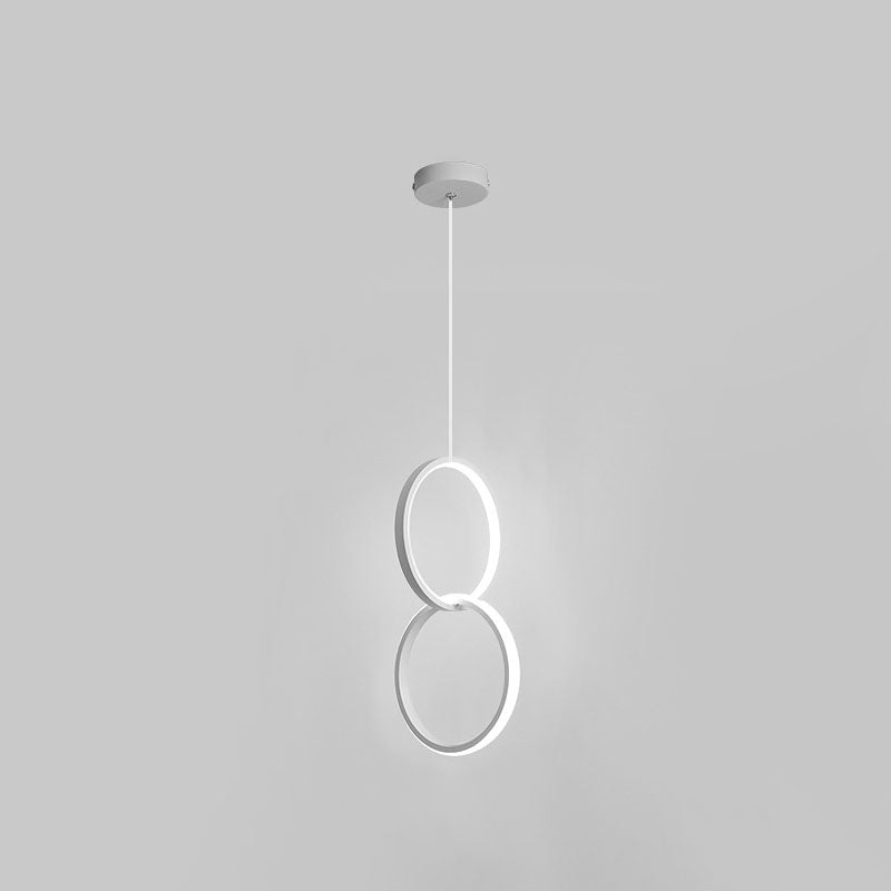 Moderne minimalistische runde Eisen-Acryl-LED-Kronleuchter für das Schlafzimmer 