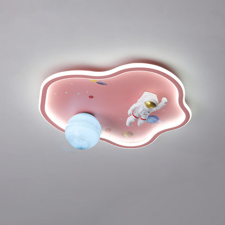Plafonnier LED acrylique contemporain créatif dessin animé planète astronaute pour enfants pour salon 