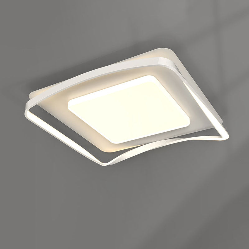Moderne Einfachheit Aluminium Quadrat Acryl Schatten LED Unterputz Deckenleuchte Für Schlafzimmer 