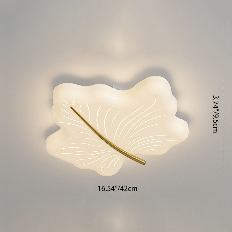 Moderne minimalistische Ahornblatt Eisen Acryl LED Unterputz Deckenleuchte für Schlafzimmer 