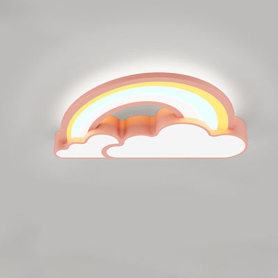 Nordic Cartoon Rainbow Clouds Kids LED Flush Mount Ceiling Light