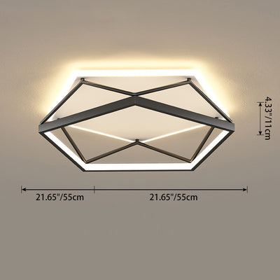 ضوء السقف LED بتصميم هندسي بسيط على الطراز الشمالي 