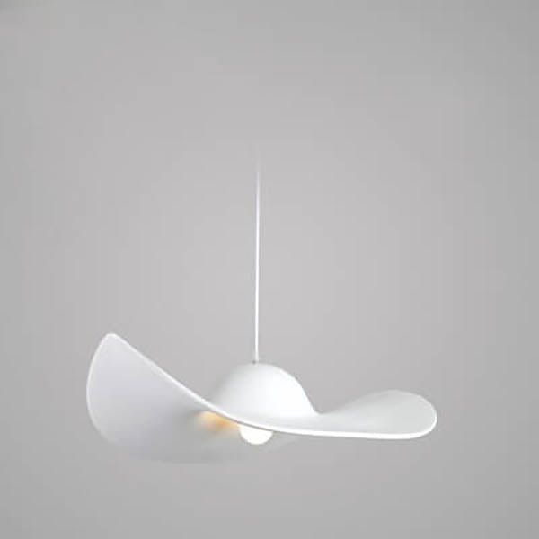 Contemporary Nordic Hat Design Resin 1-Light Pendant Light For Living Room
