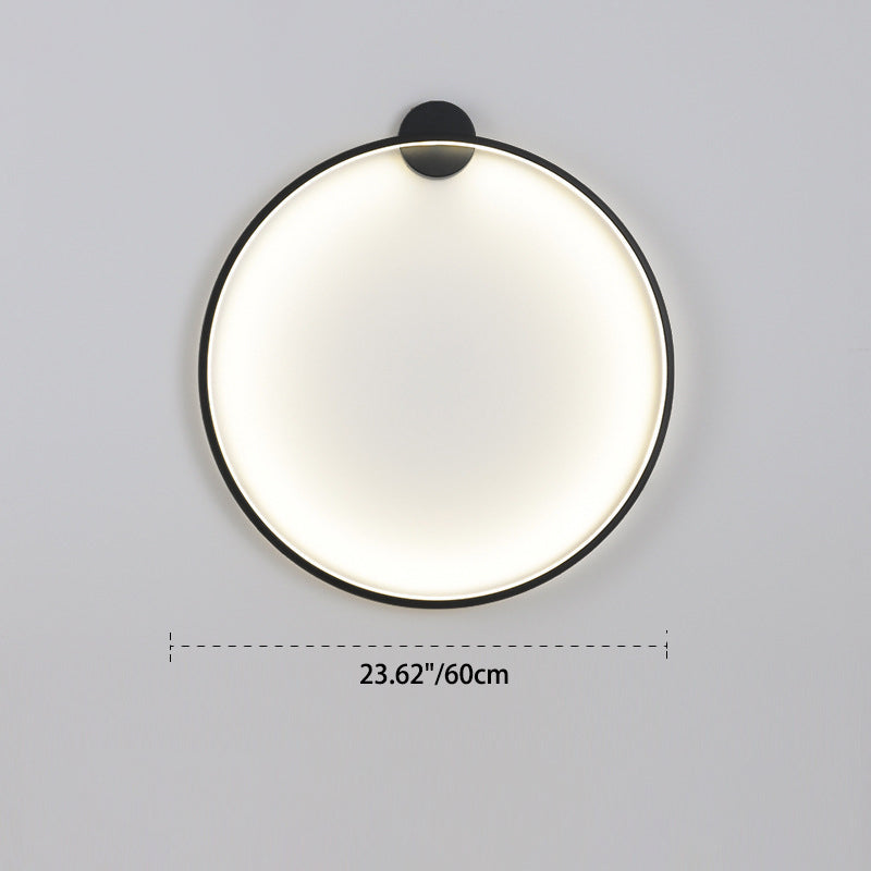 مصباح حائط LED دائري من الألومنيوم والأكريليك بتصميم حديث وبسيط لغرفة النوم 