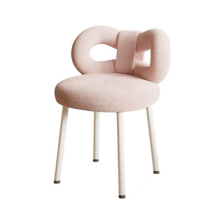 Tabouret de coiffeuse rond en laine d&