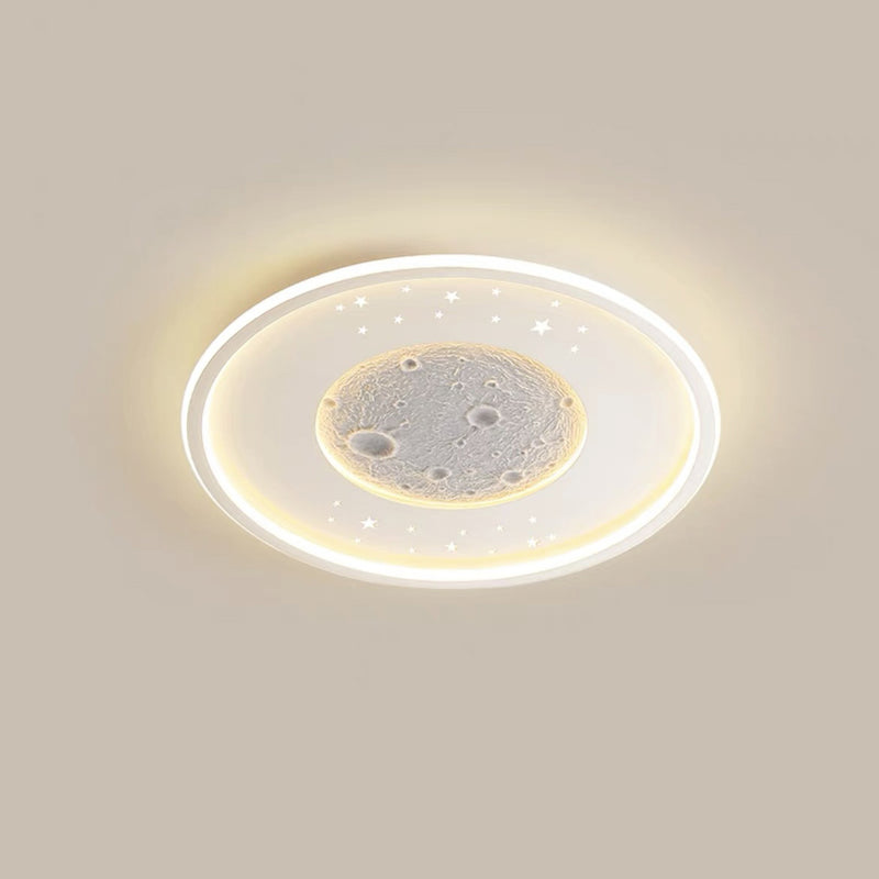 Zeitgenössische Nordic Eisen Acryl Planet Mond Runde Dreieck LED Unterputz Deckenleuchte Für Schlafzimmer 