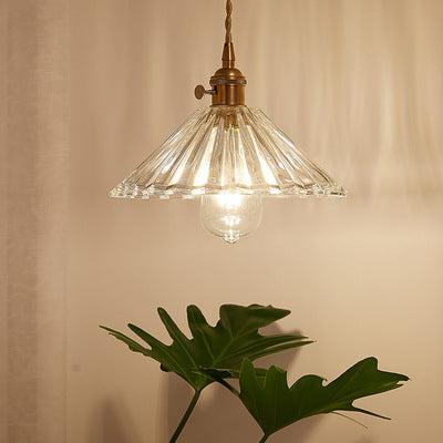 Texturiertes Glas 1-Licht Einzelne Kuppel Pendelleuchte 