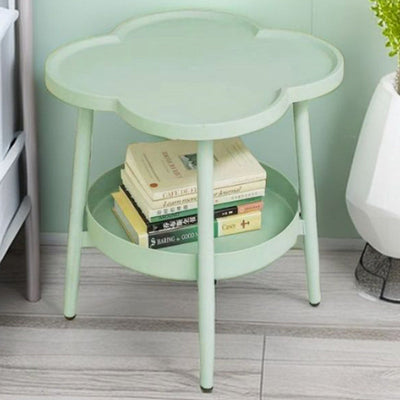Table d'appoint contemporaine en forme de fleur créative à deux niveaux pour le salon 