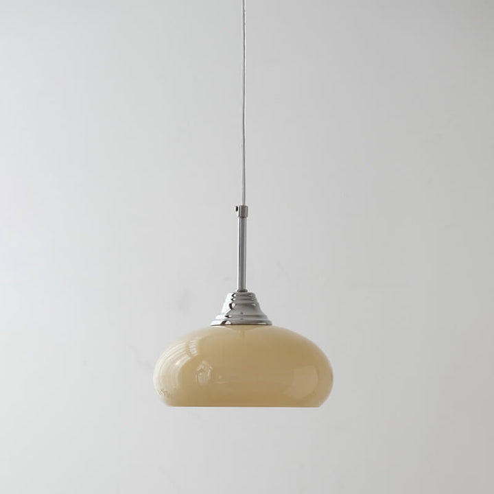Zeitgenössische nordische runde Kuppel-Pendelleuchte aus Eisen und Glas, 1-flammig, für das Wohnzimmer 