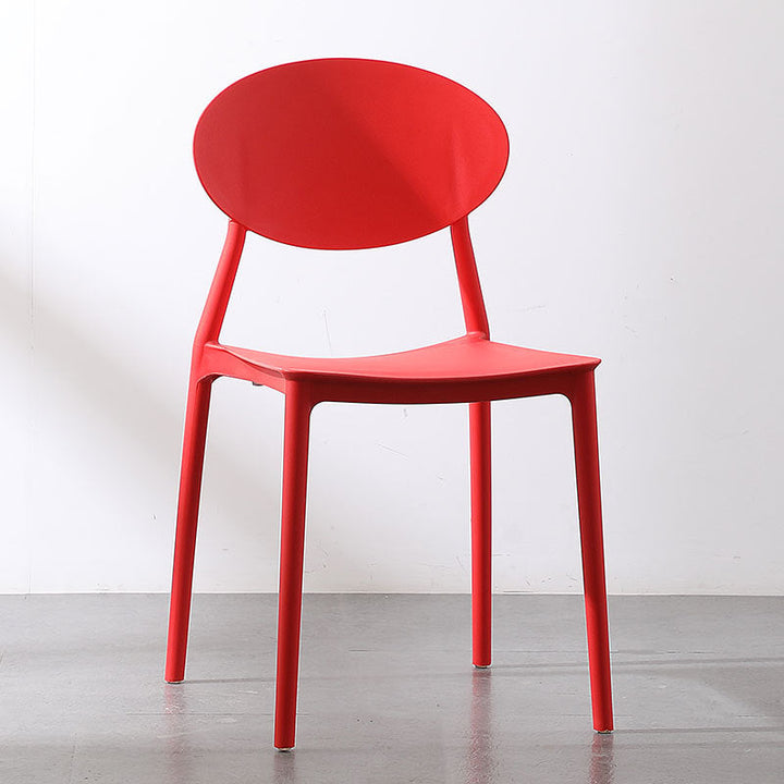 Contemporary Nordic Square PP Dining Chair Backrest Armless For Dining Room